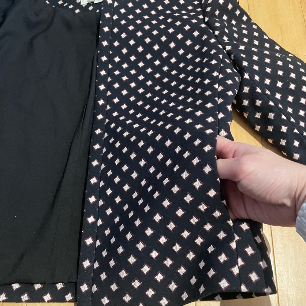 NWT Kate Spade diamond jacquard black open jacket - Picture 11 of 12